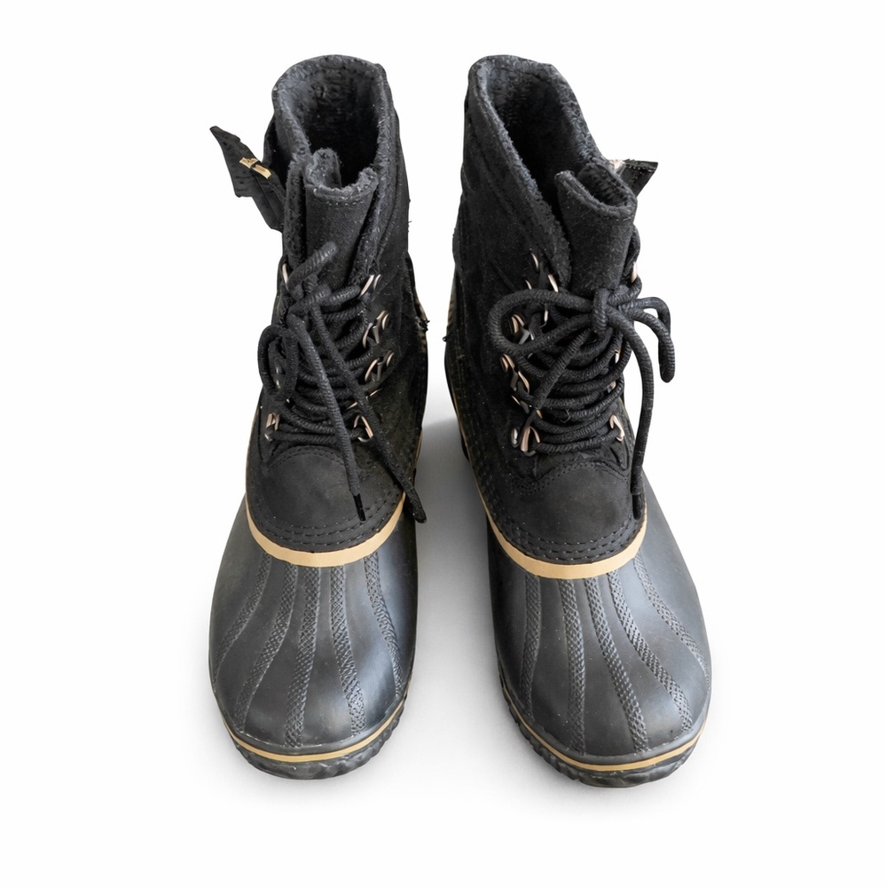 Sorel Winter Fancy Lace II Waterproof Boots Women’s 8.5 Black & Tan